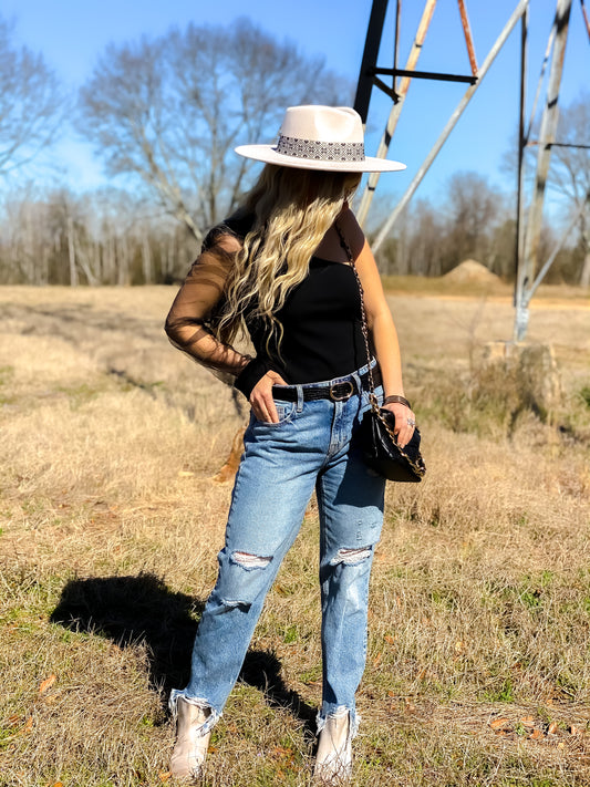 Bold in Black Bodysuit