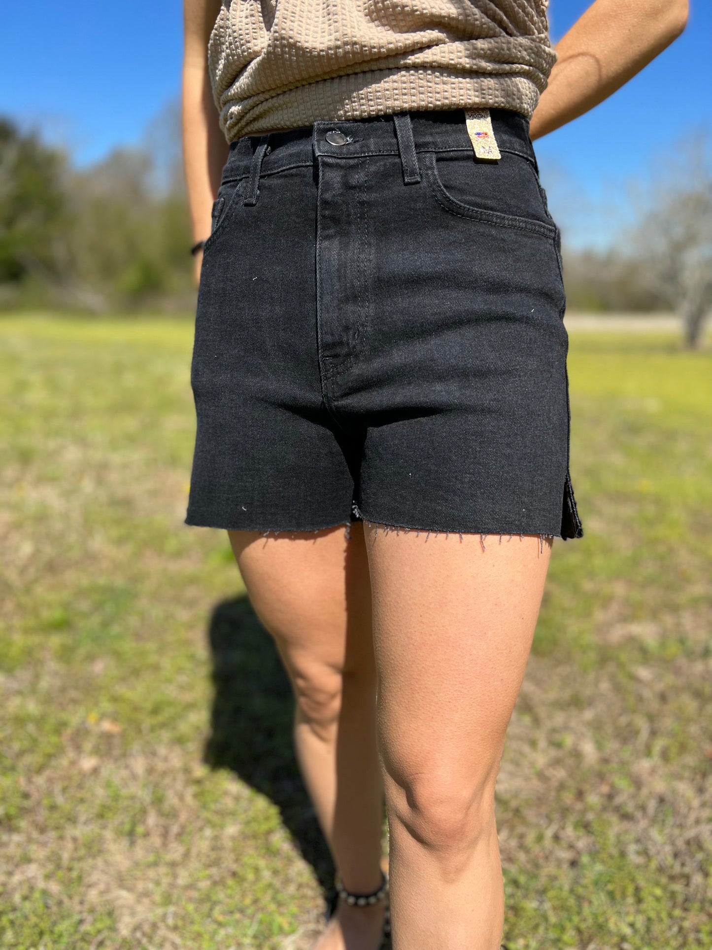 Denim Shorts in Black