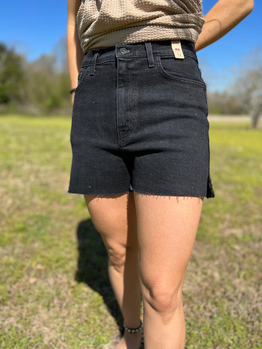 Denim Shorts in Black