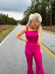 Hot Pink Jumpsuit