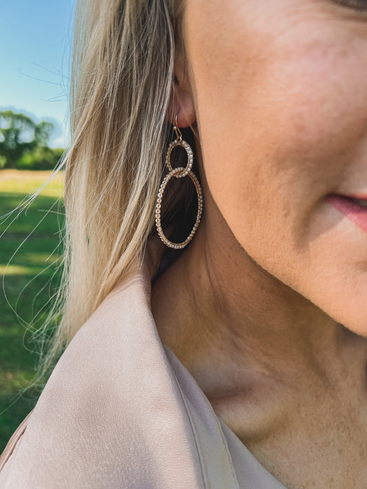 Seed Bead Hoop Earrings in Ivory