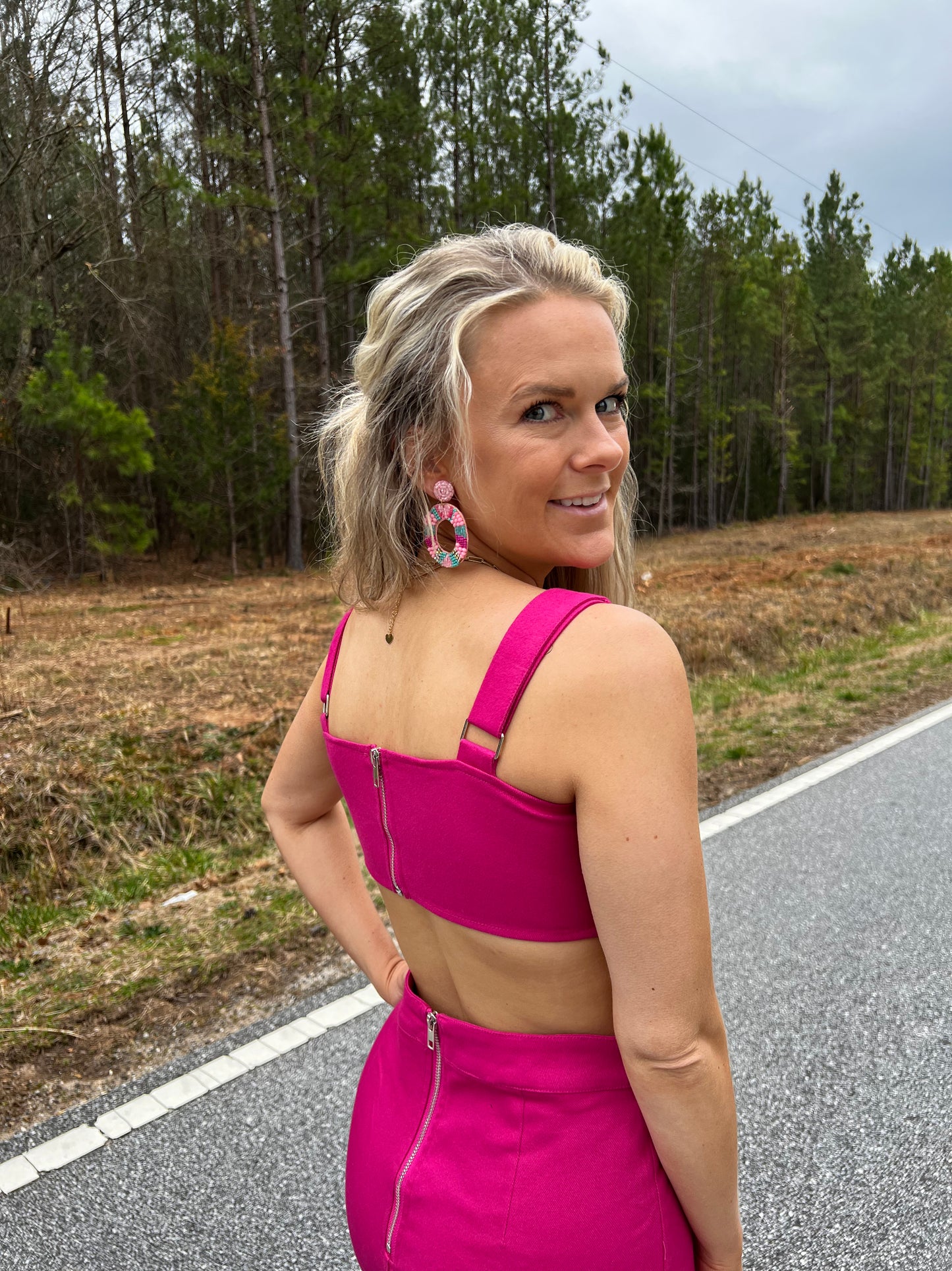 Hot Pink Jumpsuit