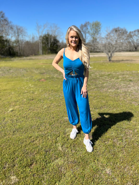 Jogger Jumpsuit in Teal