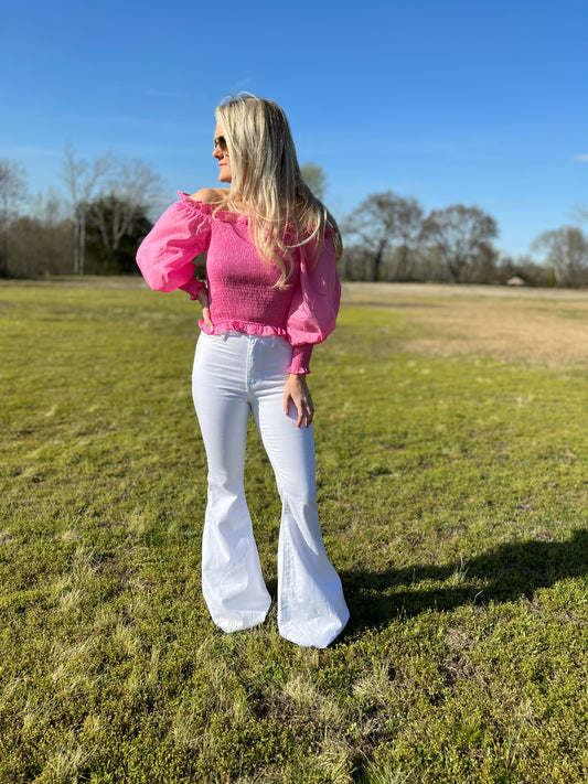 Super Flare Jeans in White