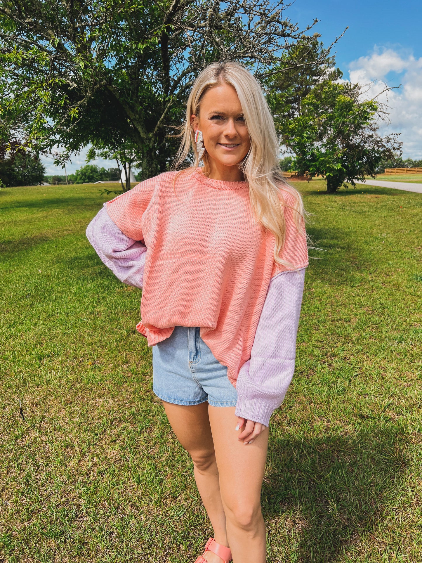 Summer Nights Color Block Sweater