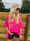 Summer Fling Top in Hot Pink- Available in Plus