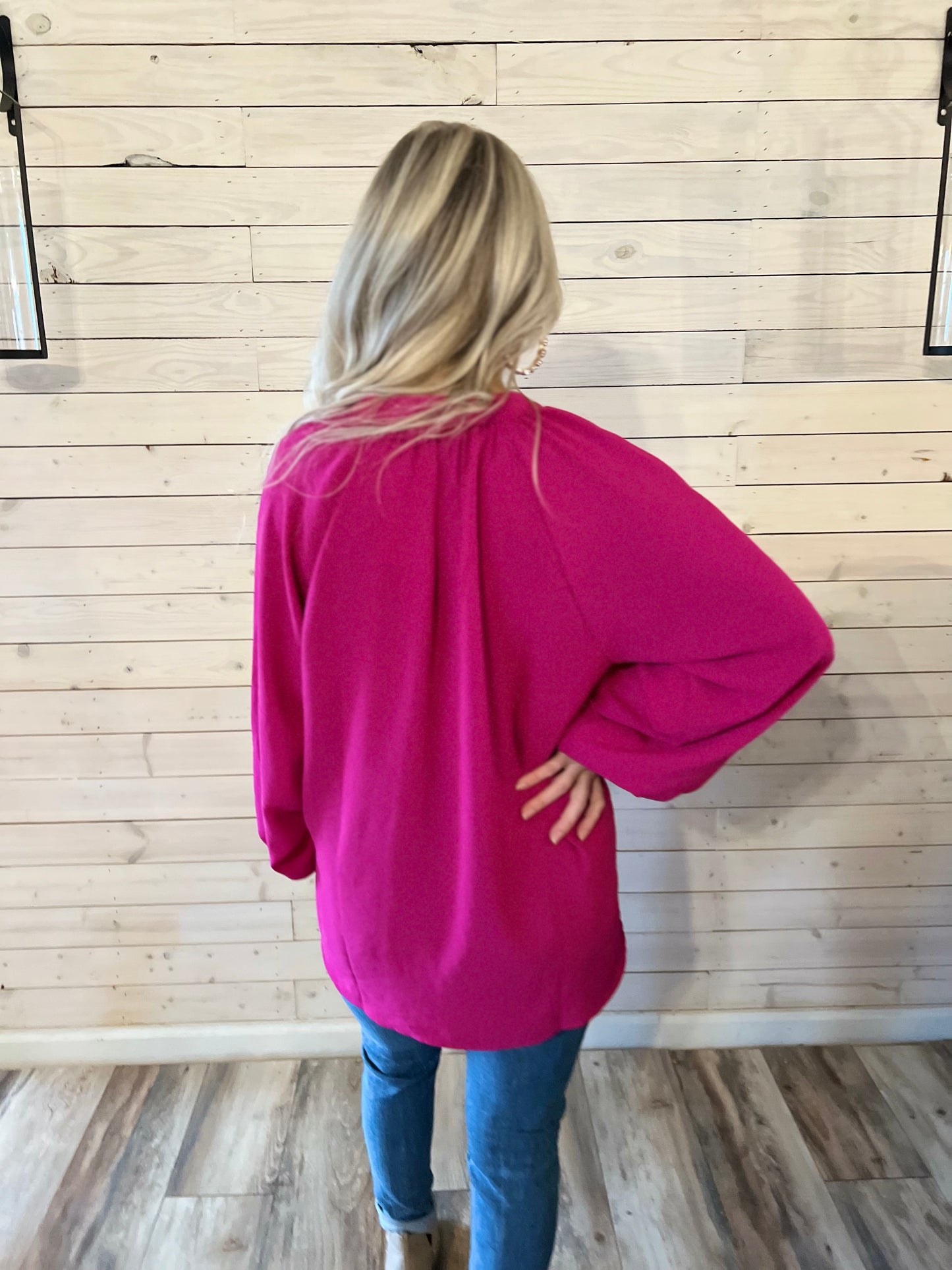 Fav Top in Magenta- Available in Plus