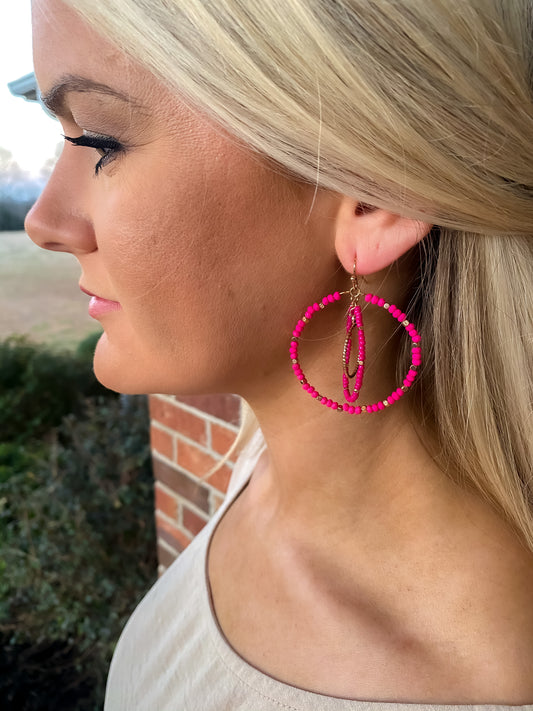 Pink Party Earrings