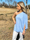 Southern One Shoulder Top In Periwinkle