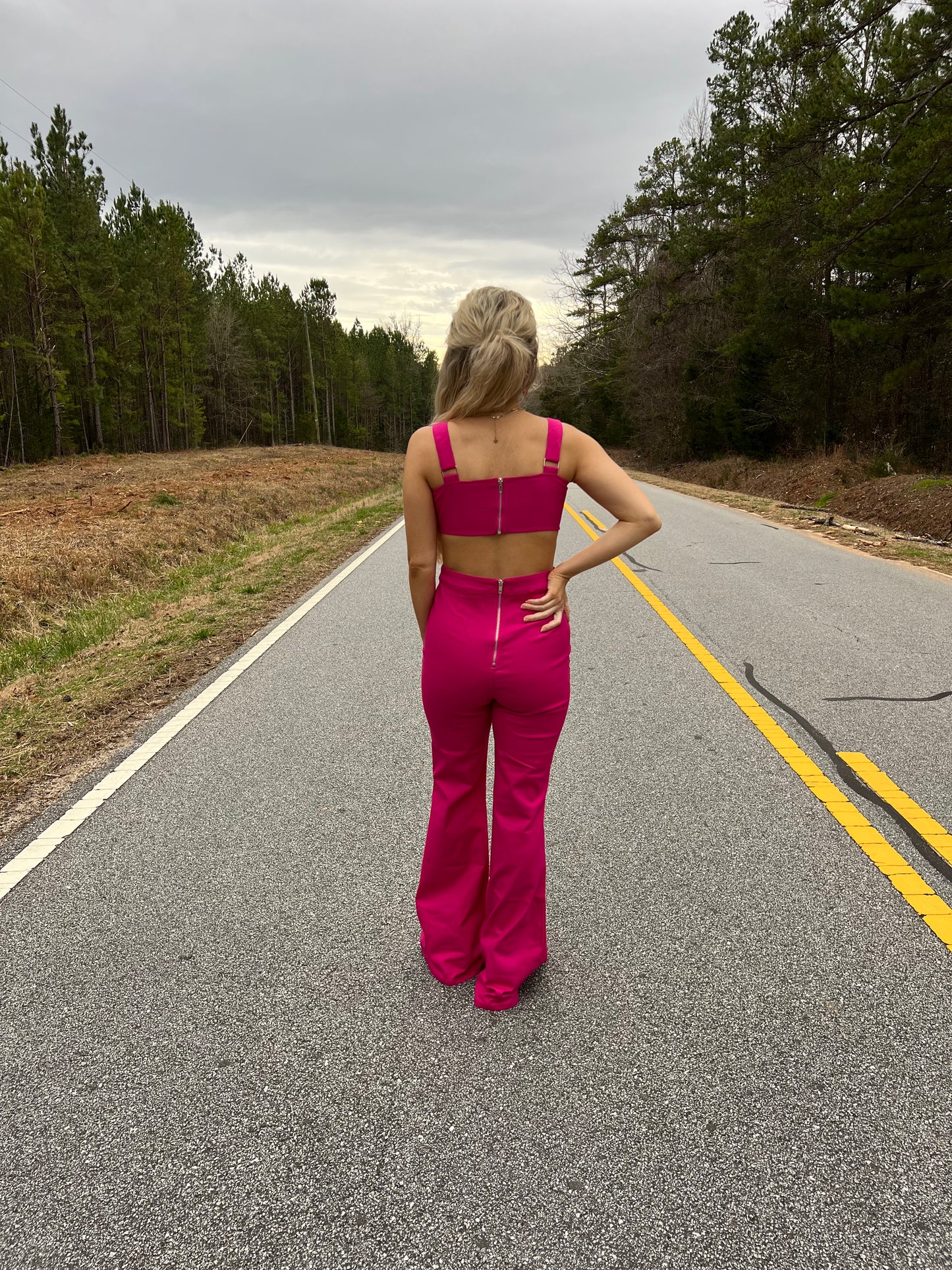 Hot Pink Jumpsuit