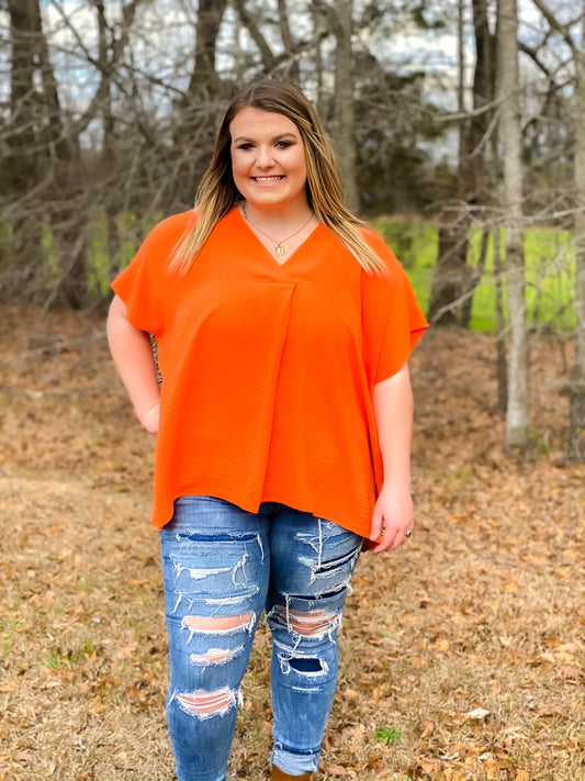 Summer Sunset Orange Top