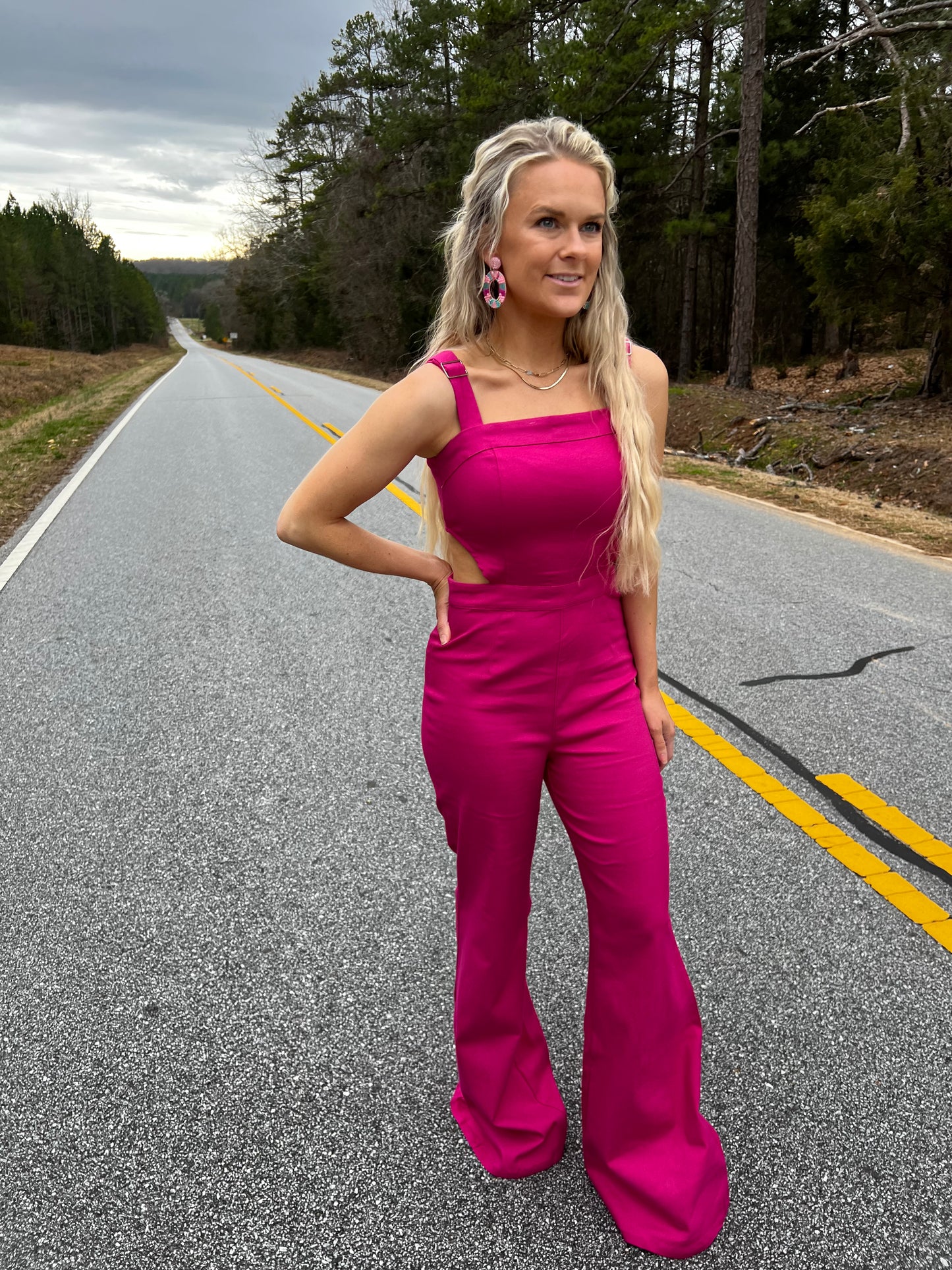 Hot Pink Jumpsuit