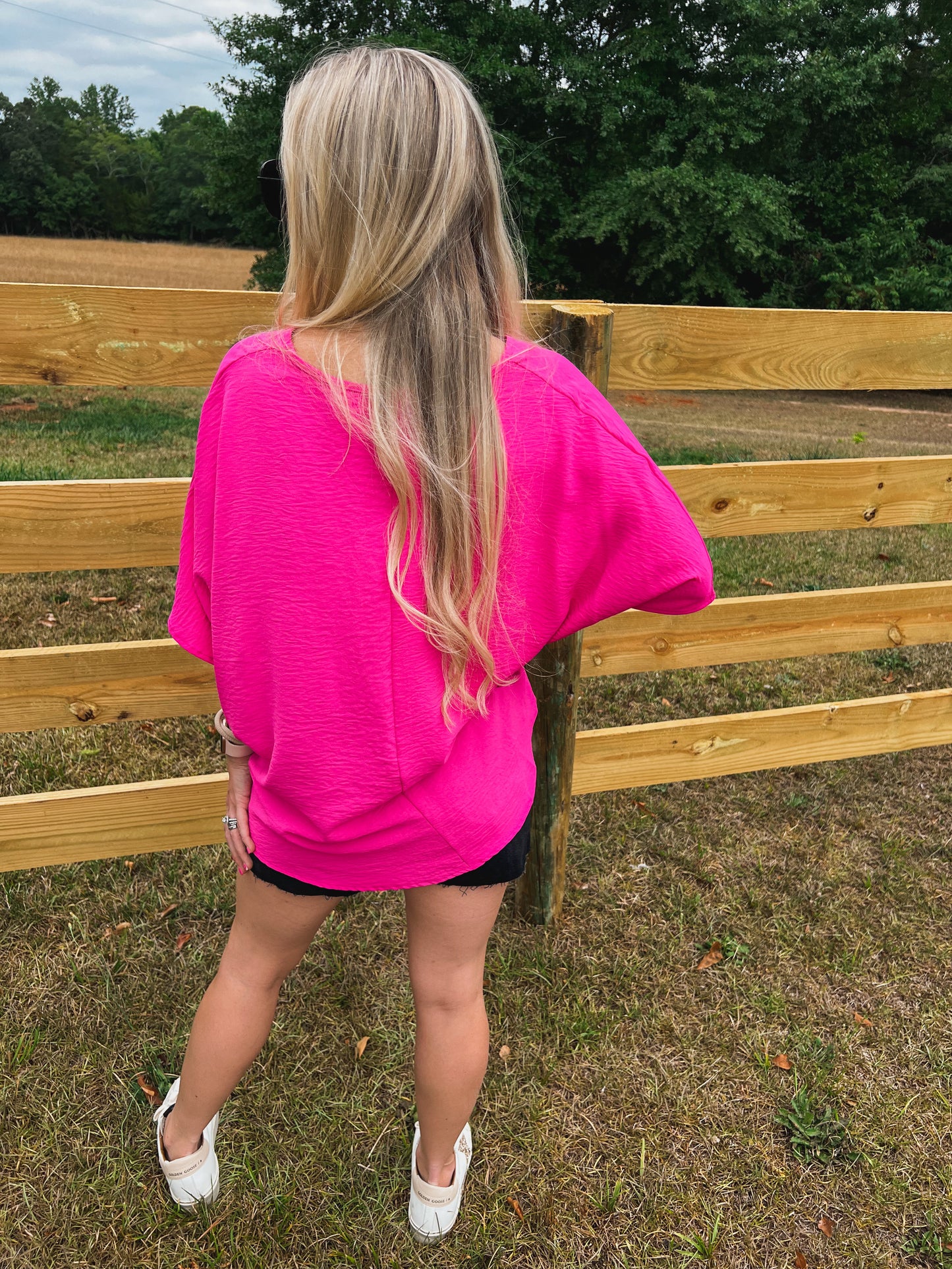 Summer Fling Top in Hot Pink- Available in Plus