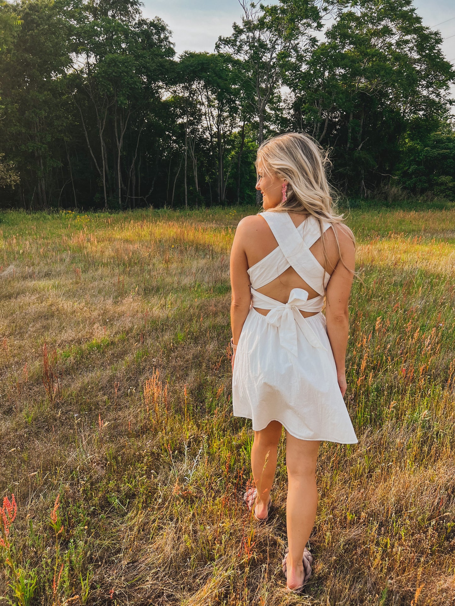 White Criss Cross Dress