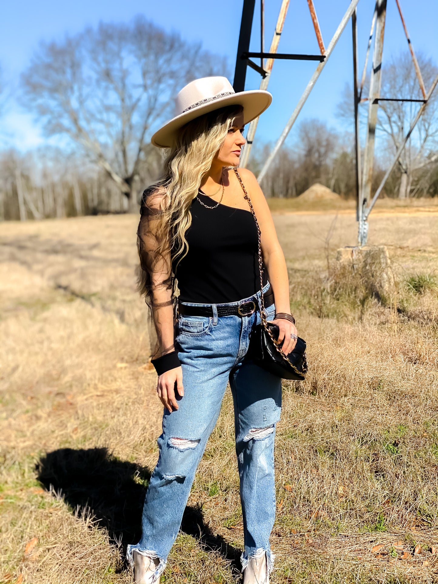 Bold in Black Bodysuit