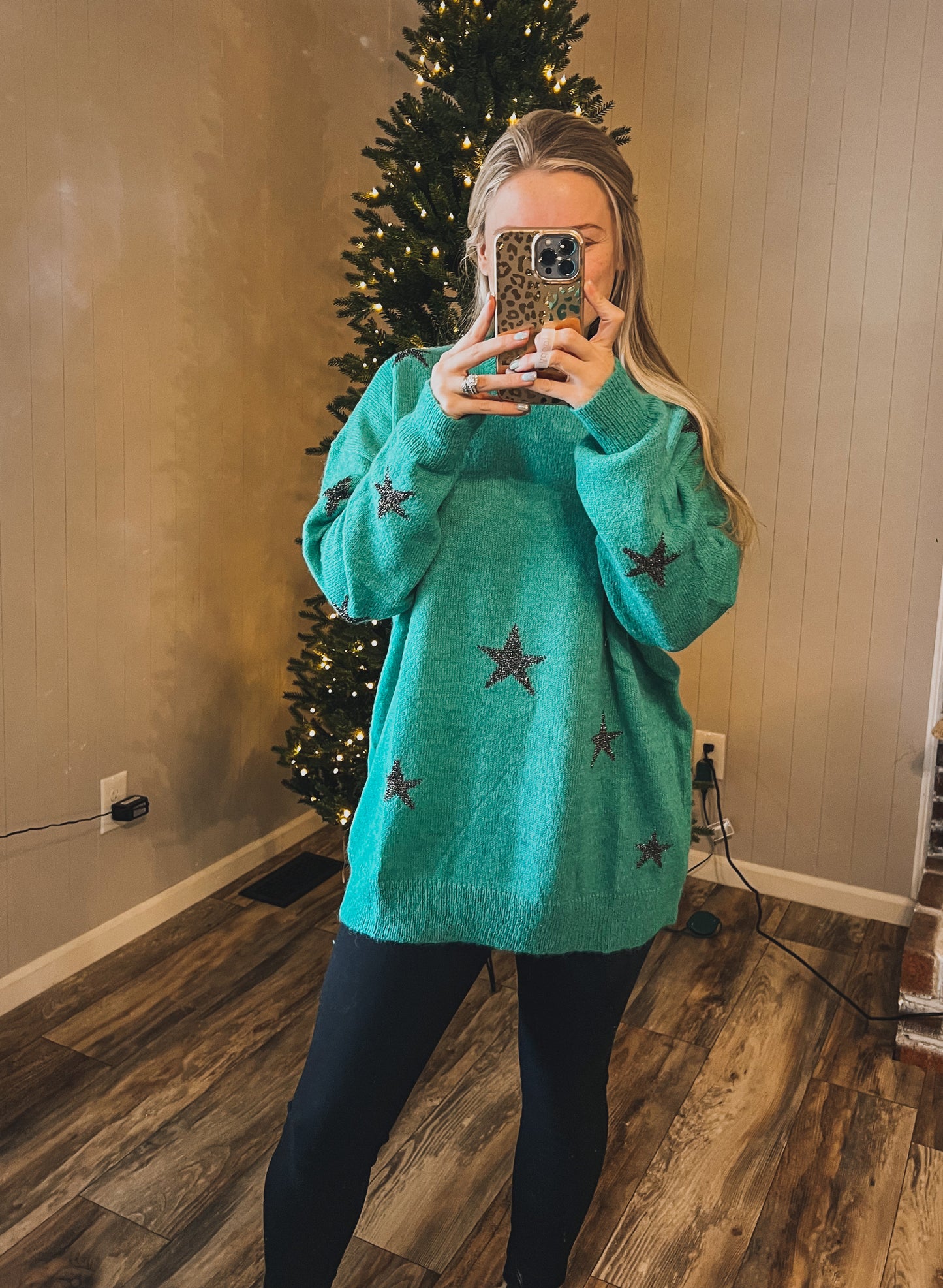 Jade & Silver Star Sweater