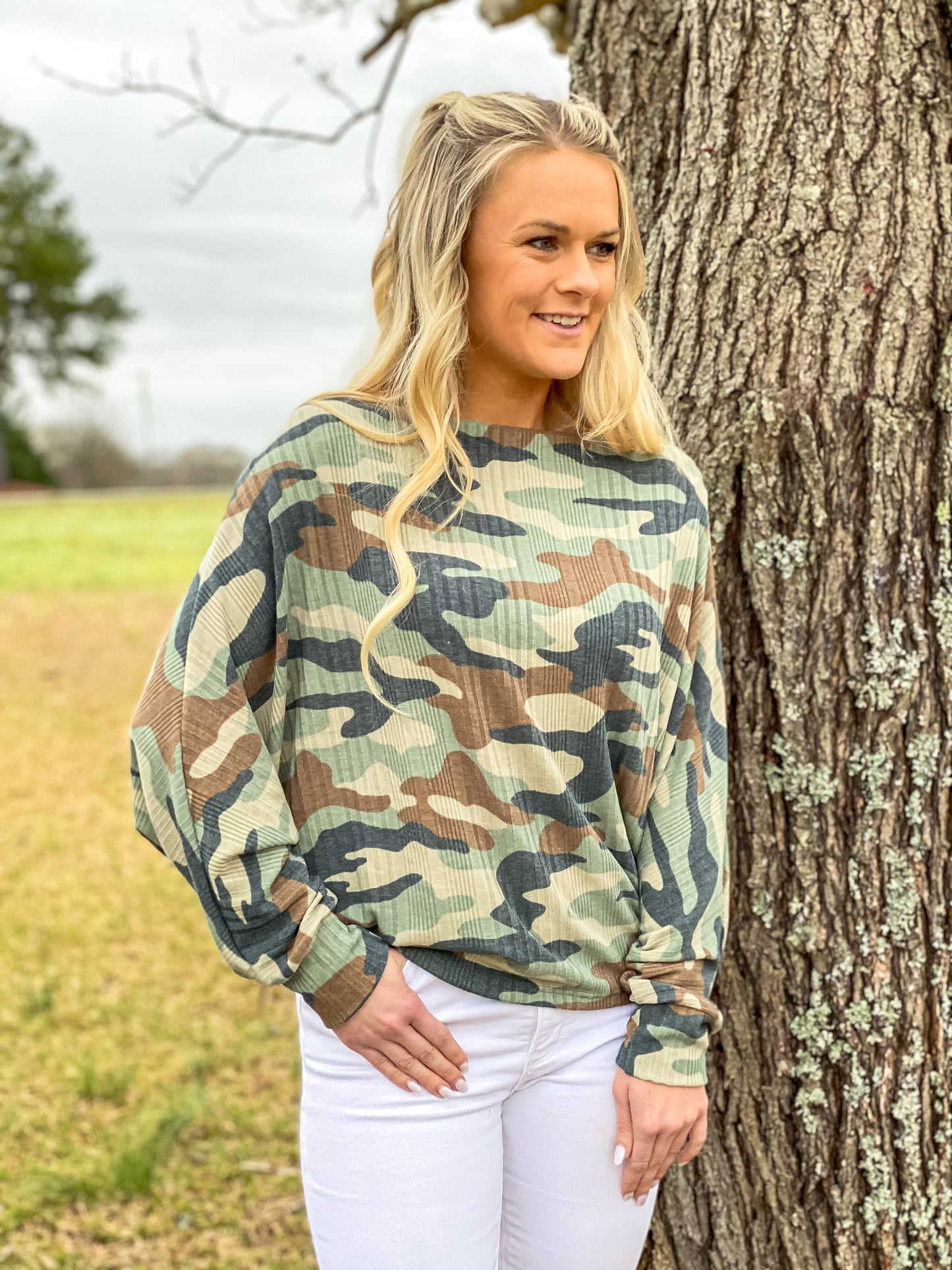 Weekends Await Top in Camo