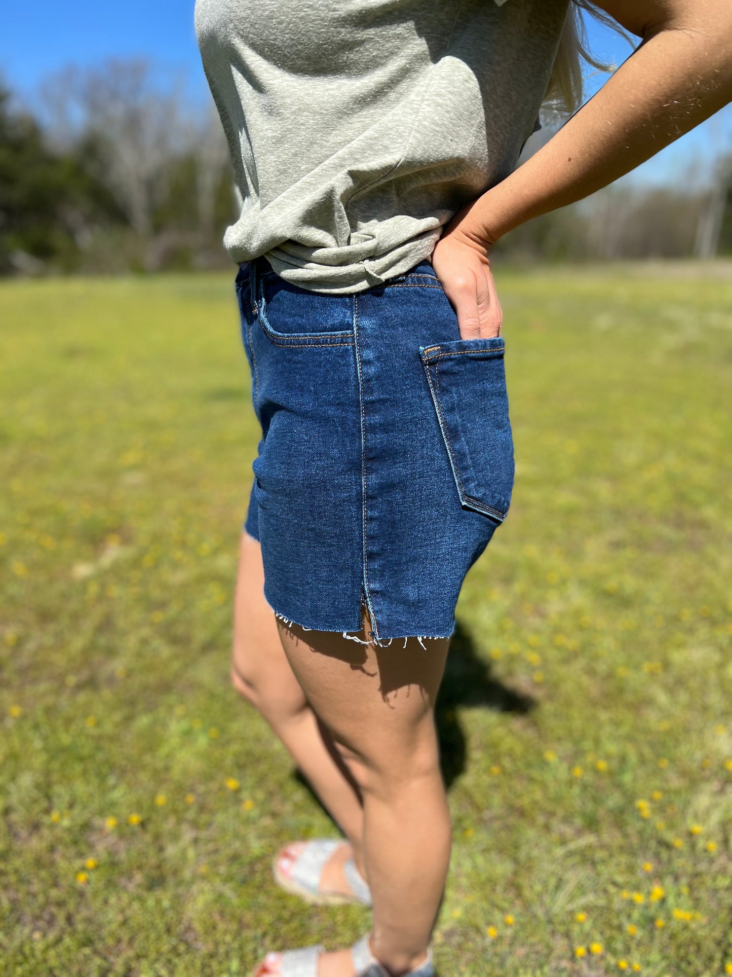 Blue Denim Shorts