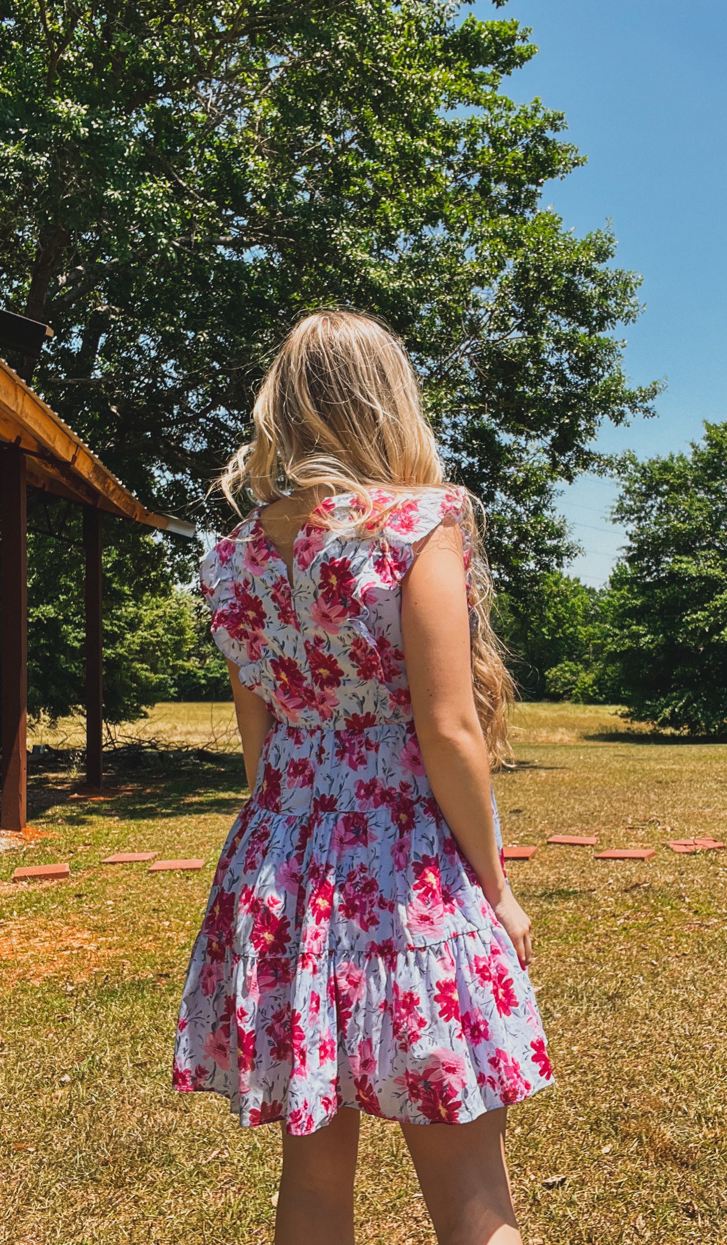 Ruffles & Flowers Mini Dress