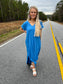 T Shirt Dress in French Blue— Available in Plus