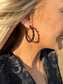 Black Stud Hoop Earrings