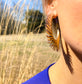 Golden Fan Hoop Earrings