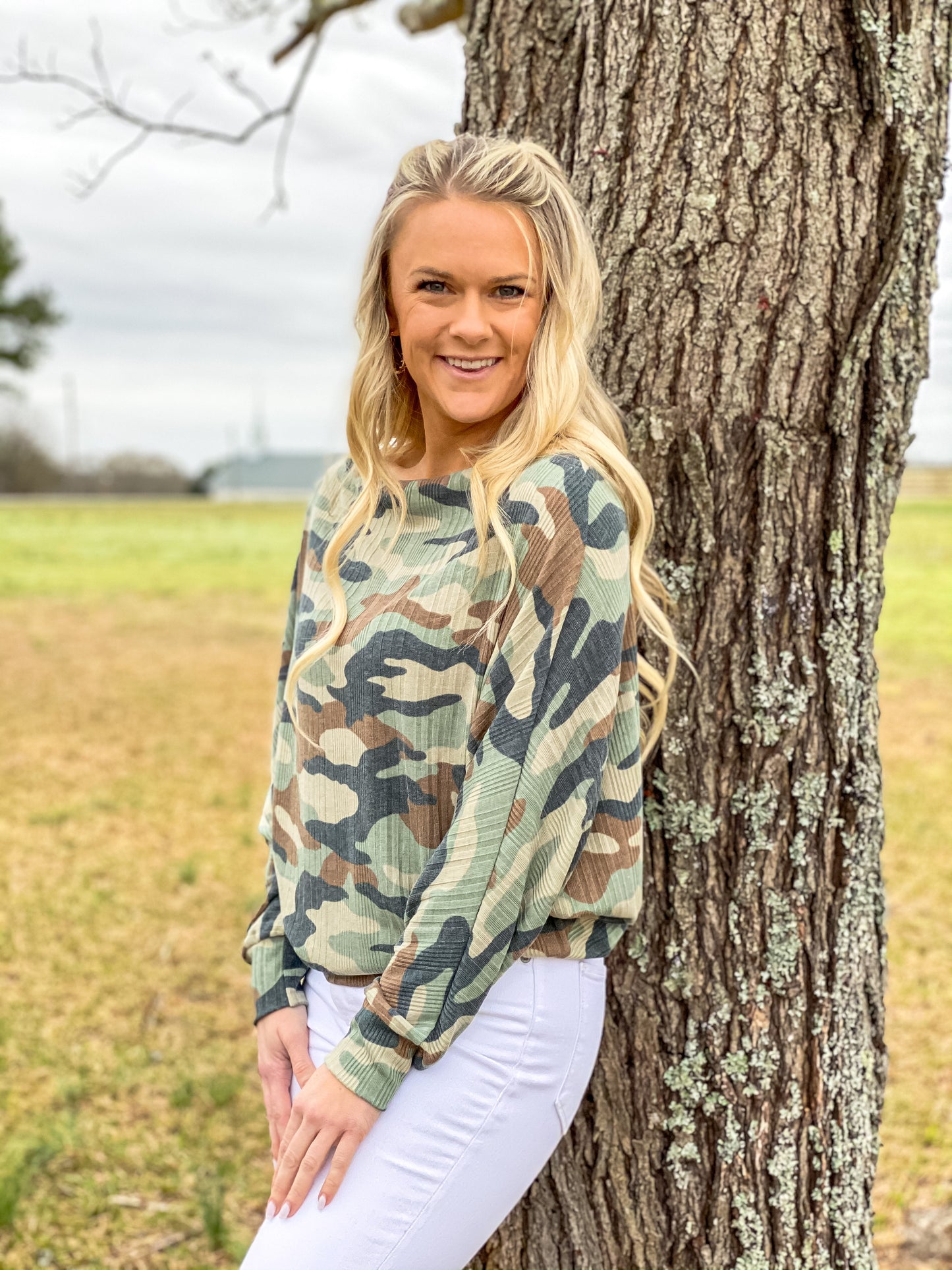 Weekends Await Top in Camo