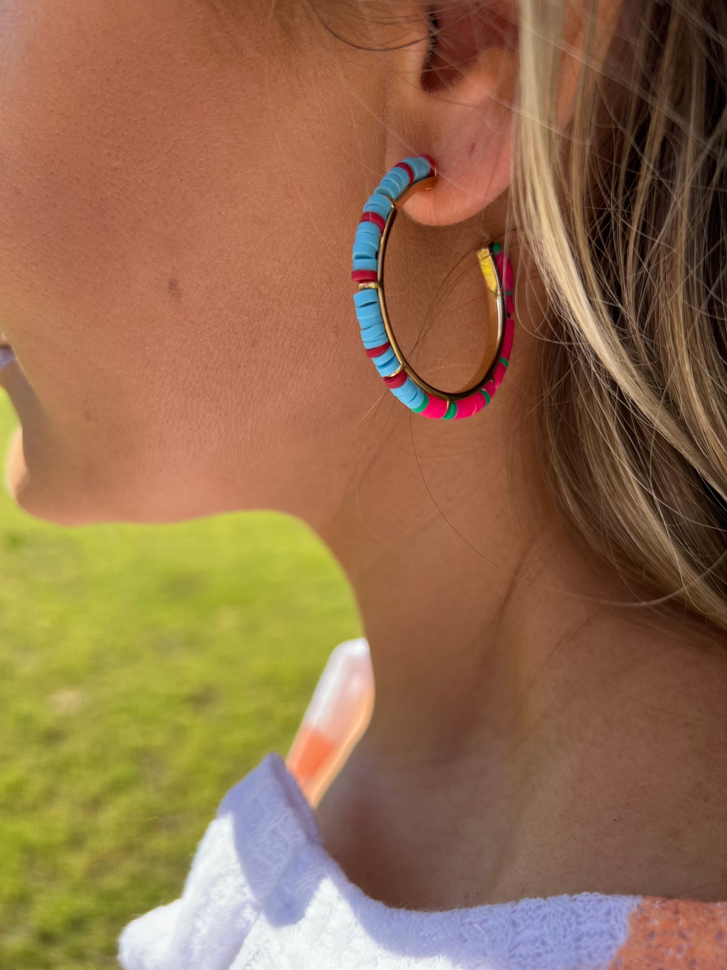 Pink & Blue Hoops