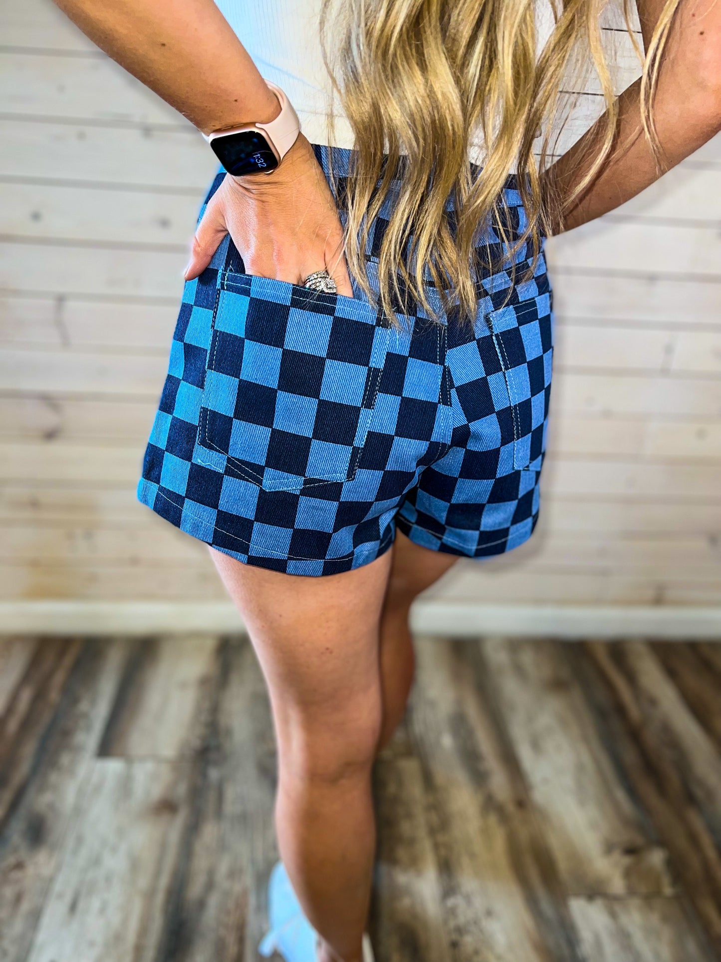 Checkered Shorts in Blue